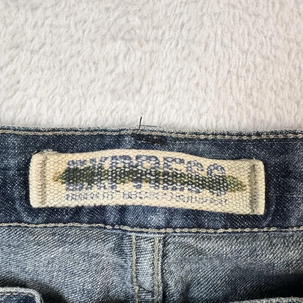 Express Boot Cut Jeans Mens 36x30 Blue Medium Wash Relaxed Bootcut